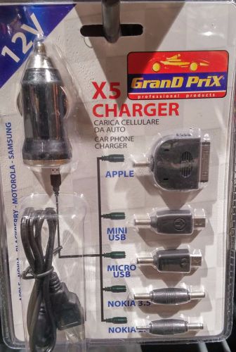 Car adaptor charger 12v 5x socket mini/micro usb apple,nokia,blackberry,samsung