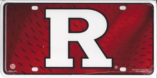 Rutgers university metal license plate