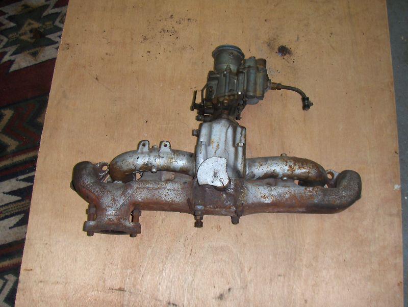 Intake and manifold and carb off 1948 chrysler spitfire 250