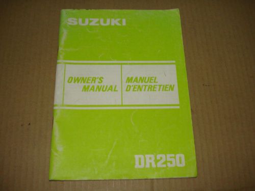 1983 suzuki dr250 owners manual