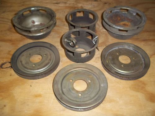 Vintage polaris snowmobile recoil cup and fan pulley lot