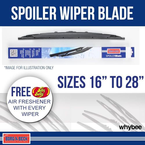 Borg &amp; beck aero spoiler wiper blades classic hook clip type - sizes 18&#034; to 28&#034;