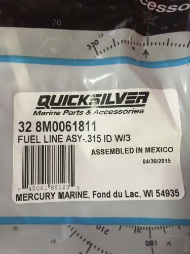 Mercury mercruiser quicksilver oem part # 32-8m0061811 fuel line asy.315 new