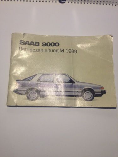 Used owners manual book saab 9000 model year 1989