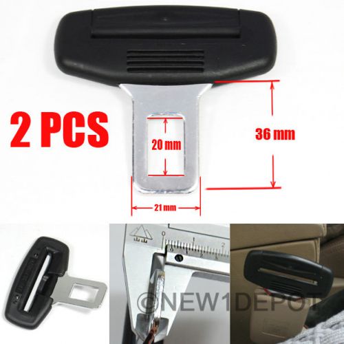 2x metal black safety seat belt buckles insert universal for toyota camry nd