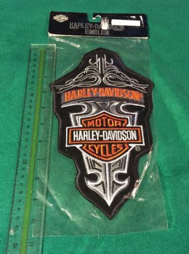 Harley davidson motorcycle 10&#034; patch