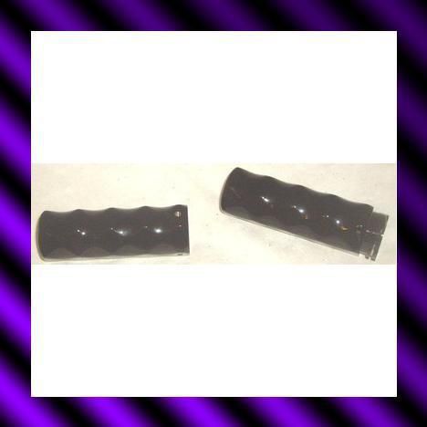Wild one billet grips wave style gloss black for harley dual throttle