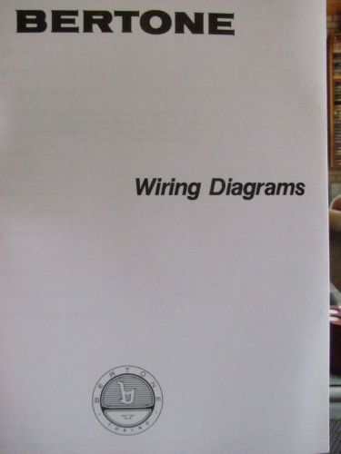 Bertone x1/9 wiring diagrams original p7535076 tabloid size layout of all wiring