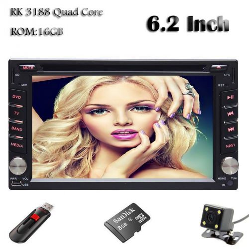 Android 4.4.4 quad core 2 din 6.2&#034; eq car dvd player stereo gps radio navigation