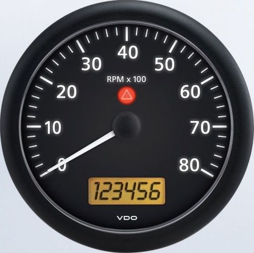 Vdo a2c53194590-s tachometer 8,000 rpm - viewline onyx