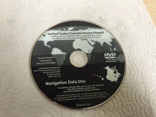 Gm oem navigation disc cd dvd usa and canada us alaska 25974486 ver 4.0 4.0c