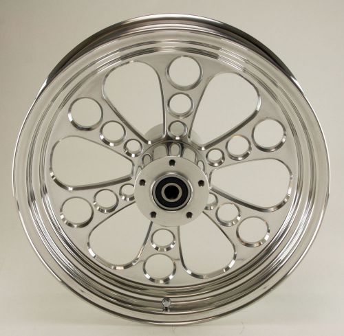 Ultima polished kool kat cnc machined 18&#034; x 5.5&#034; rear wheel for custom models