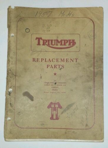 Triumph replacement parts issue no. 13; speed twin thunderbird tiger trophy