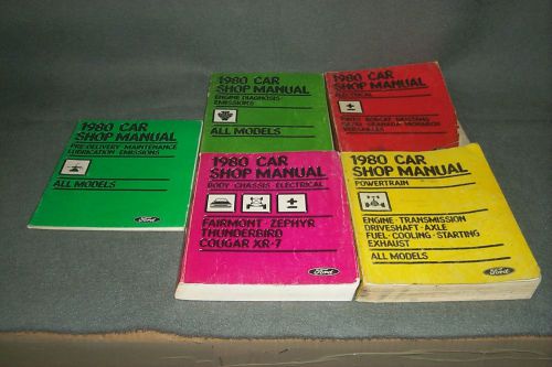 Repair/shop manuals 80 ford mustang pinto fairmont granada/mercury capri cougar