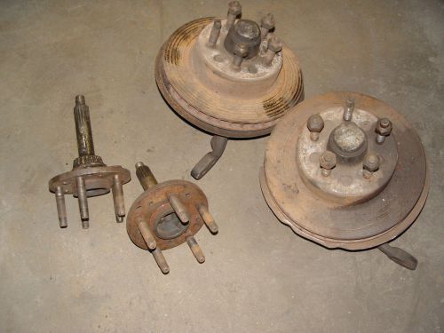 63-82 corvette racing front spindles hubs rotors &amp; rear spindles rally studs gc
