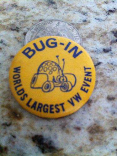 Very rare - vw bug-in pinback empi scat vintage volkswagen mint original &#039;80&#039;s