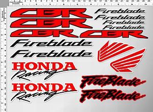 1set honda racing cbr fireblade decals sticker printed die-cut motor big bike