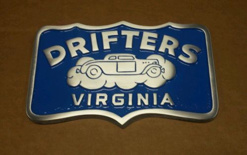 Car club plaque drifters virginia hot rat street rod drag plate dragster