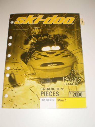 Skidoo  parts catalog  manual 2000 mini z