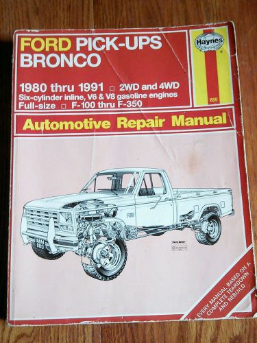 Haynes ford 1980- 1991 pick up repair manual
