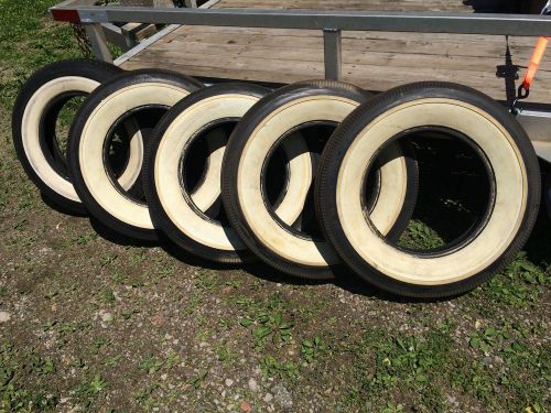 Vintage wide white wall tires 4 bf goodrich &amp; 1 dunlop 6.00 x 16 hot rod model a