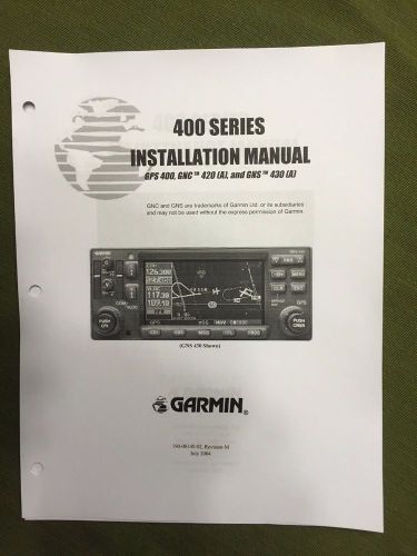 Garmin 400 series installation manual gps 400, gnc 420 (a), and gns 430 (a)