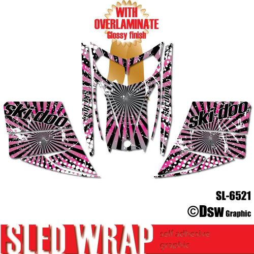 Sled wrap decal sticker graphics kit for ski-doo rev mxz snowmobile 03-07 sl6521