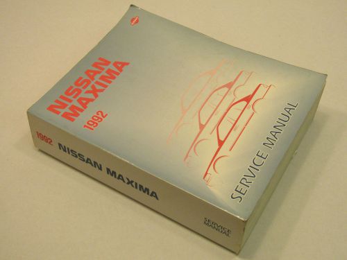 1992 nissan maxima j30 series oem service repair shop dealership manual book