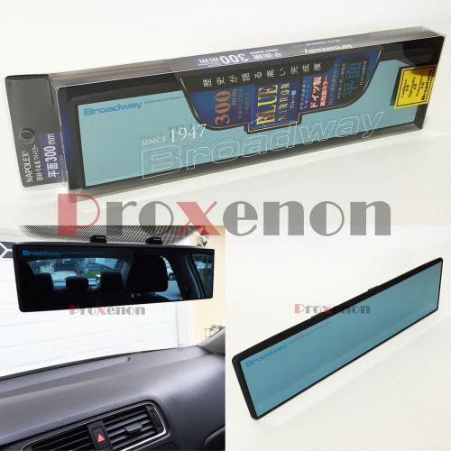 Napolex broadway bw-146 blue tint 300mm flat #px5 universal car rearview mirror