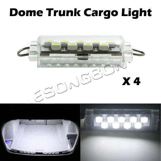 4x 562 rigid loop white light 44mm 9 3528 smd led for dome trunk cargo lights