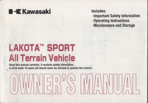 2001 kawasaki atv lakota sport p/n 99920-1973-02 owners manual (322)