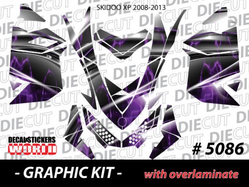 Ski-doo xp mxz snowmobile sled wrap graphics sticker decal kit 2008-2013 5086