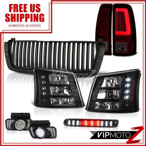 03-06 silverado 2500hd sport grille 1pc headlamps tail lamps roof cab lamp fog