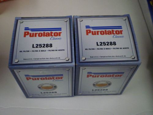 2 purolator classic  l25288 oil filters nip made in usa