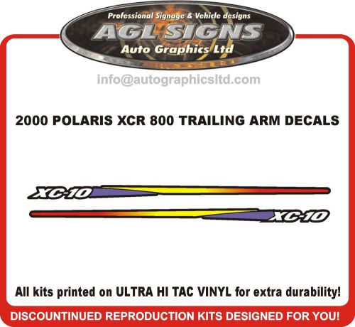 2000 polaris xcr 800 trailing arm decal kit, reproductions
