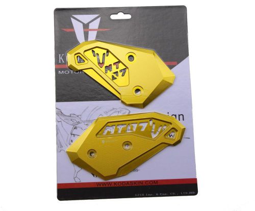 Motor foot peg heel plates guard protector for yamaha mt-07 fz-07 14-16 (gold)