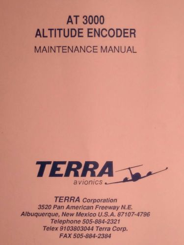 Terra at 3000 encoder maintenance manual