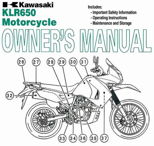 2013 kawasaki klr650 motorcycle owners manual -klr 650-kl650ed-kawasaki