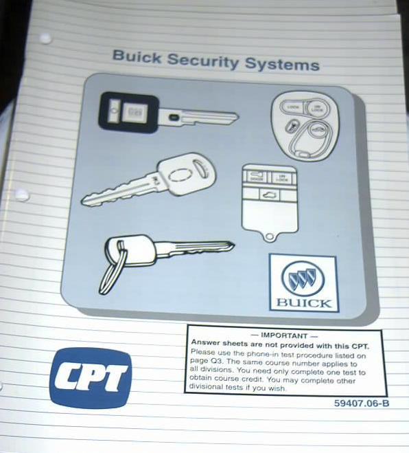 1998 buick security systems factory gm training manual