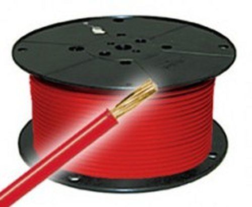 80&#039; red 10 ga primary wire- all copper stranded auto cableusa made