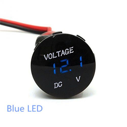 Waterproof mini 0-30v autos blue led digital display voltmeter volt meter gauge