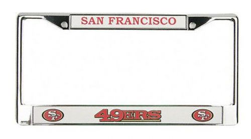 San francisco 49ers chrome license frame