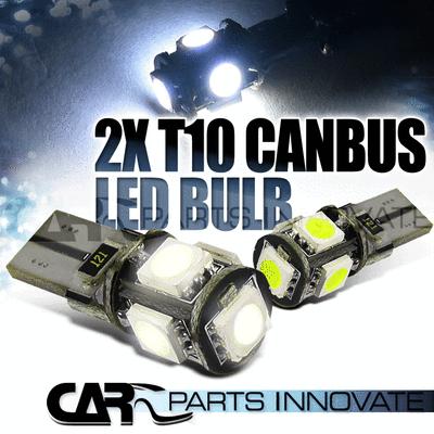 2x 194 2825 921 w5wb w5w 2821 5 smd canbus white led dome lights map lamps