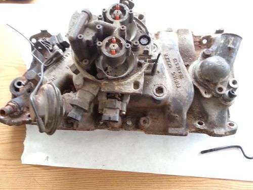 Gm intake manifold with throttle body - used