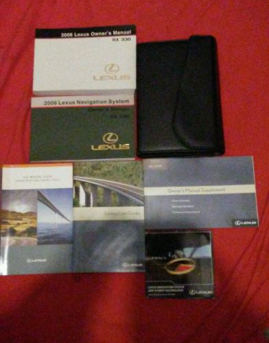 2006 lexus rx330 rx 330 complete owners manual set with navigation book &amp; case