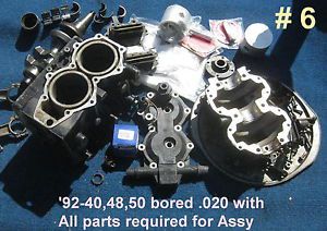 Cylinder block &amp; crankcase omc-&#039;92 40,48,50hp-.020-all  parts &amp; gaskets included