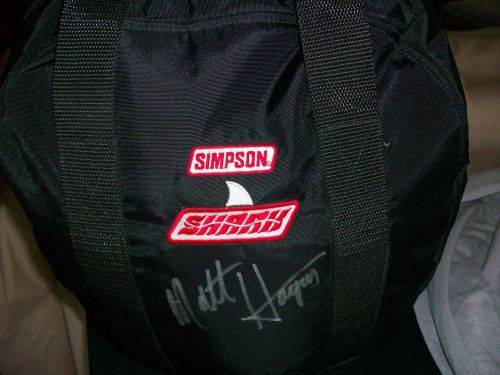 Matt hagan simpson helmet bag and liner signed by matt hagan/perfect conditon!!!