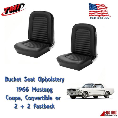 Front bucket seat upholstery for 1966 mustang coupe, convertible or fastback