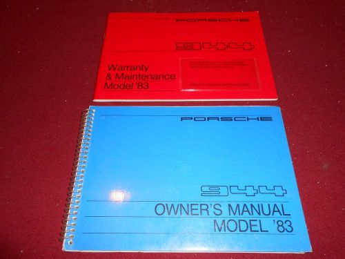 1983 porsche 944 nos original owner manual &amp; warranty &amp; maintenance book
