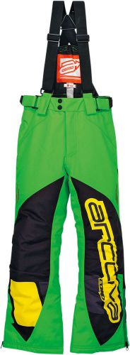 Arctiva snow snowmobile kids 2017 comp insulated bibs/pants (green) 5/6 youth